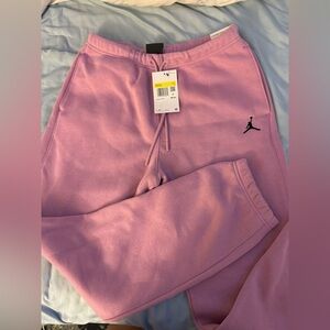 Pink Jordan Jogger Sweatpants loose fit size small women’s . NWT , never worn